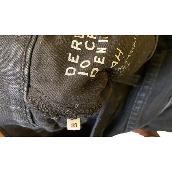 Derek Lam 10 Crosby LEAH High Rise Straight Leg Jeans Womens 23 Black Distressed - Picture 11 of 11